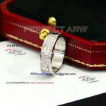 Perfect Replica Best Cartier Love Rings - Stainless Steel Full Diamond